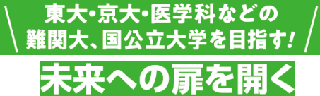 東大・京大・医学科などの難関大、国公立大学をめざす！未来への扉を開く