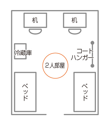 女子寮部屋